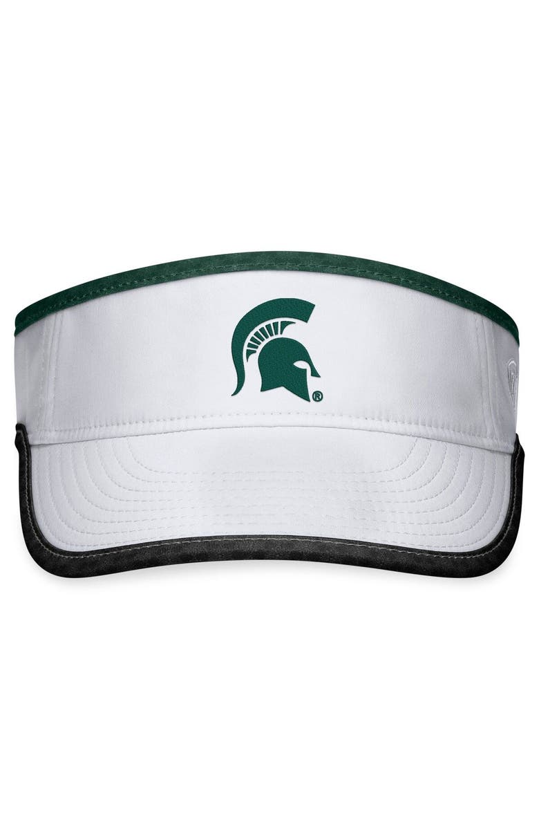 TOP OF THE WORLD Men's Top of the World White Michigan State Spartans Daybreak Adjustable Visor, Alternate, color, White