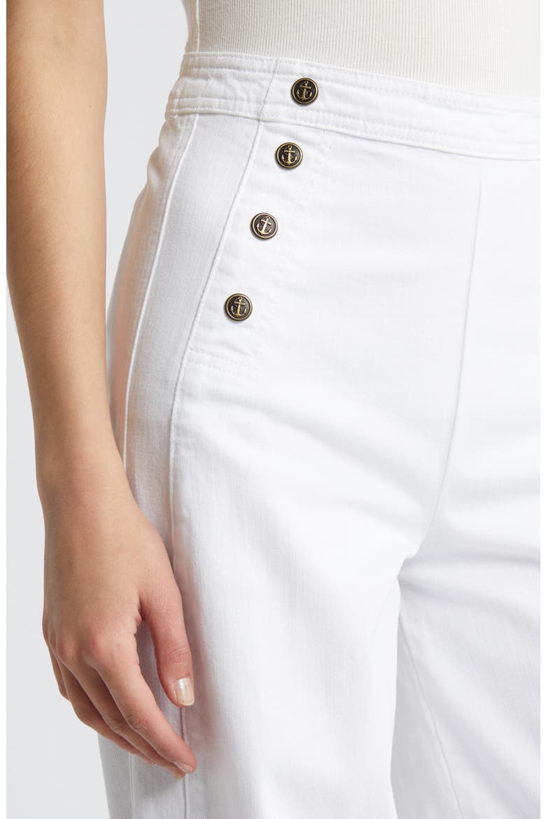 Sailor High Waist Wide Leg Jeans, Alternate, color, WHITE