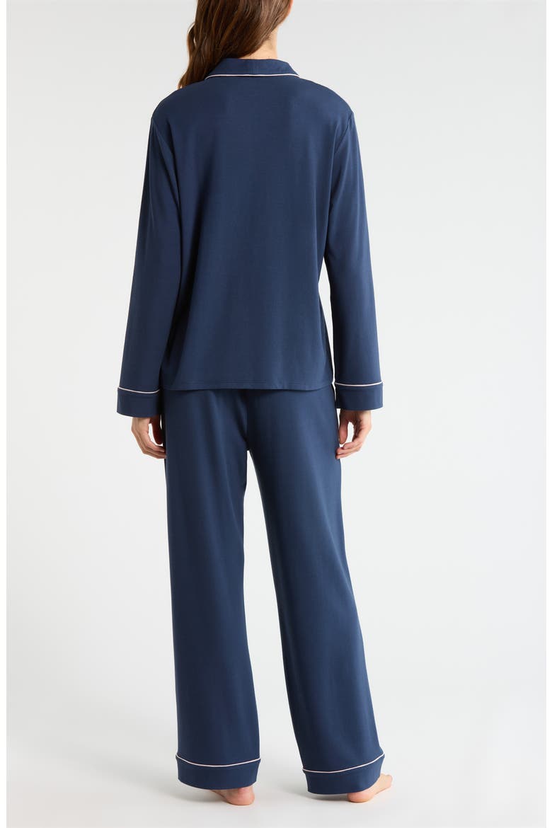 Slumberknit™ Pajamas, Alternate, color, DEEP BLUE/ DELICATE PINK