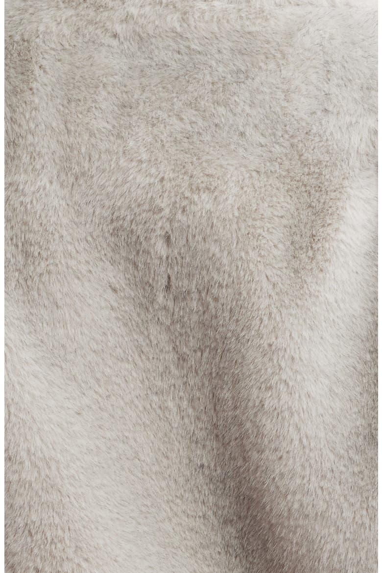 Faux Fur Bomber Jacket, Alternate, color, MOONSTONE