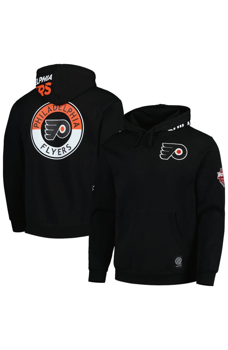 Mitchell & Ness Men's Mitchell & Ness Black Philadelphia Flyers City Collection Pullover Hoodie, Main, color,
