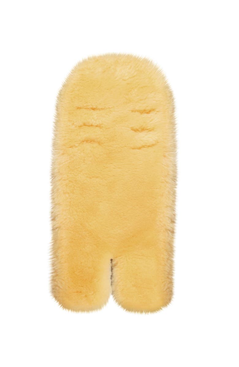 NATURAL Cozy Baby Lambskin Car Seat Traveler - Cornsilk Cream, Main, color,