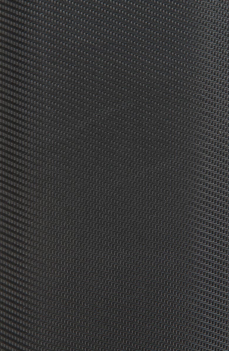 Original Penguin Feather Edge Gunmetal Buckle Faux Leather Belt, Alternate, color, Black