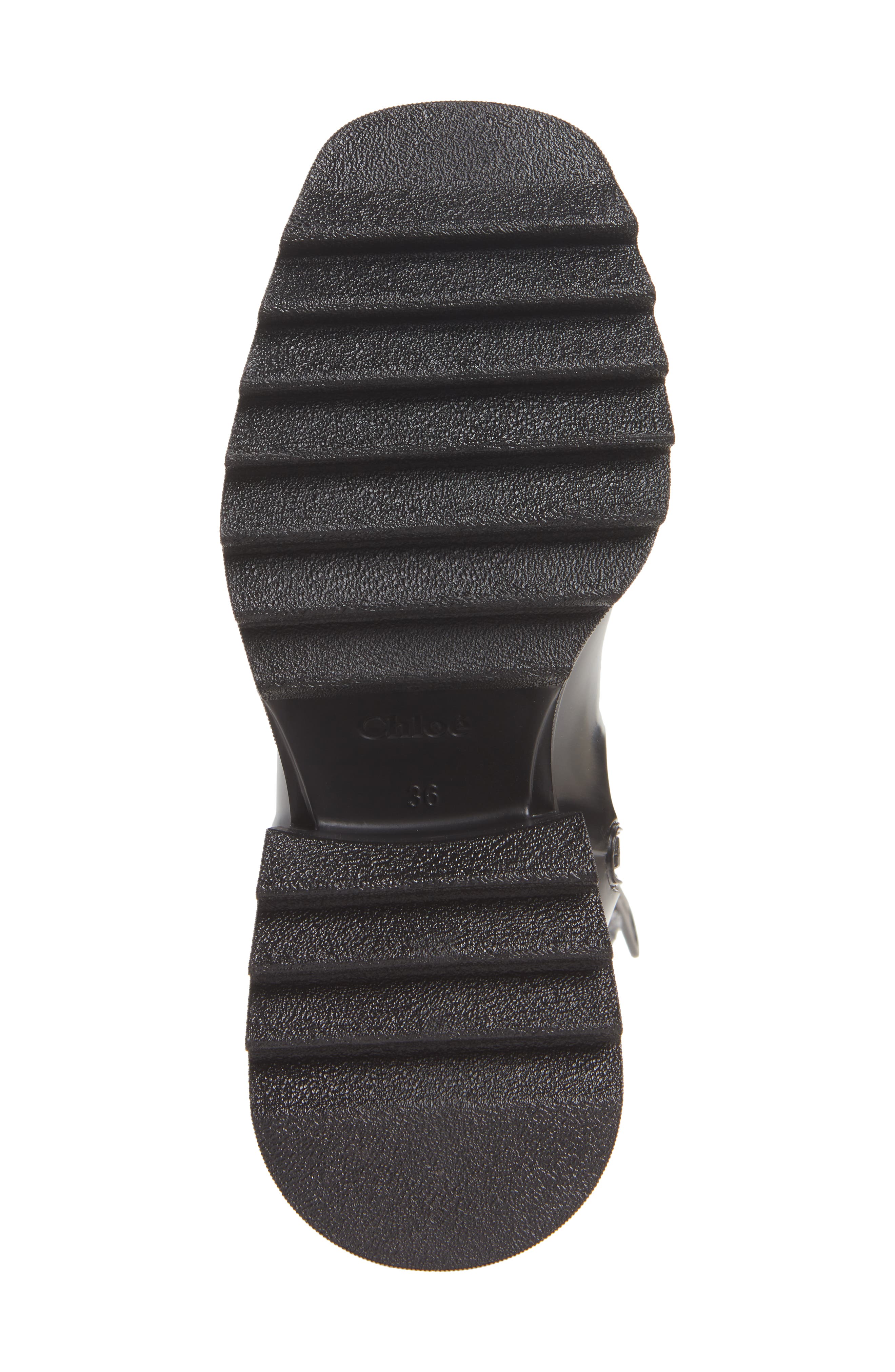 Chloé Betty Rib Cuff Waterproof Rain Boot, Alternate, color, 