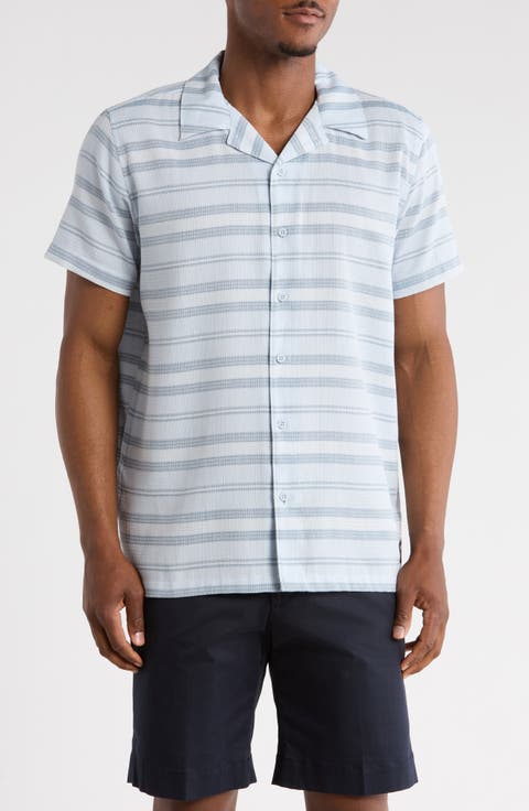 Textured Yarn Dye Stripe Shirt