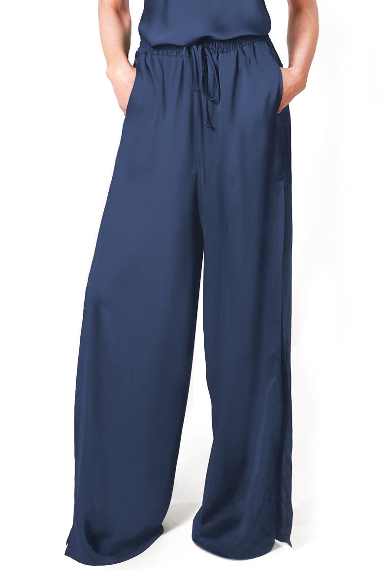 LIGHT CODES Wide Leg Pants, Main, color, SAPPHIRE