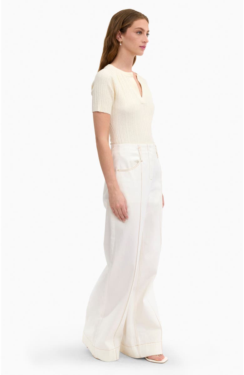 Rebecca Taylor Boucle Knit Sweater, Alternate, color, Ivory