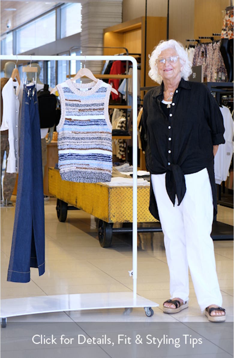 Jerrel Stripe Crop Sweater Tank, sales video thumbnail