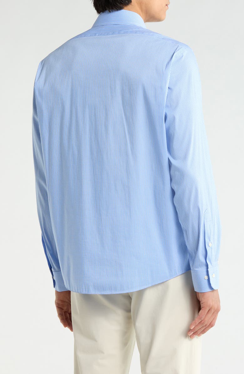 Brooks Brothers Regular Fit Explorer Non-Iron Gingham Button-Down Shirt, Alternate, color, Blue Mini Gingham