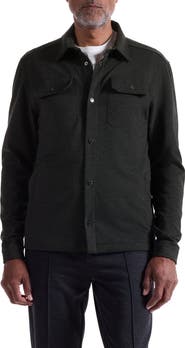 Bugatchi Heathered Kint Snap-Up Shirt Jacket