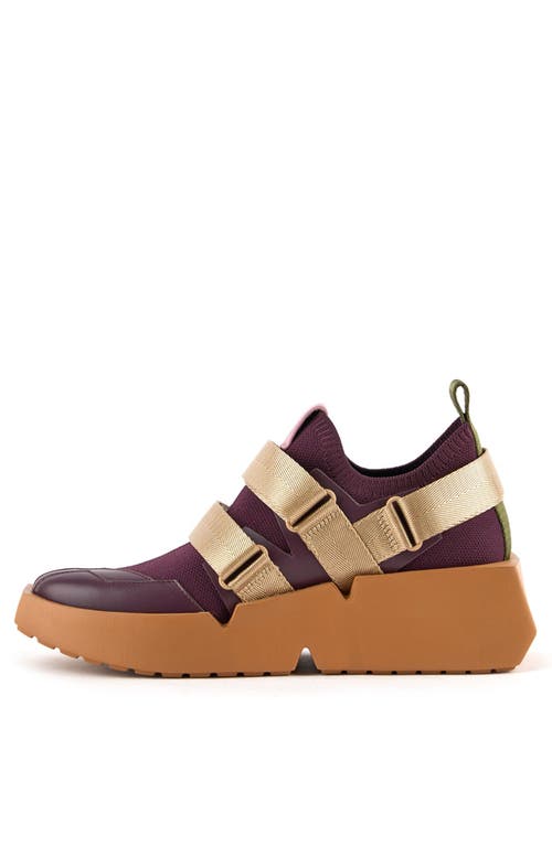 United Nude Mega Run Sneaker In Burgundy