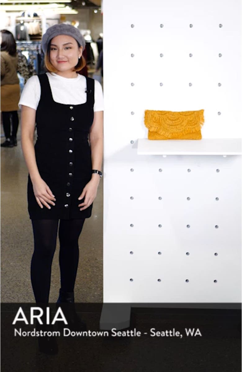 Woven Raffia Clutch, sales video thumbnail