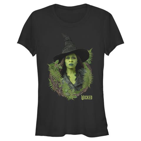 Junior's Wicked For Good Elphaba Forest Portrait  Graphic T-Shirt
