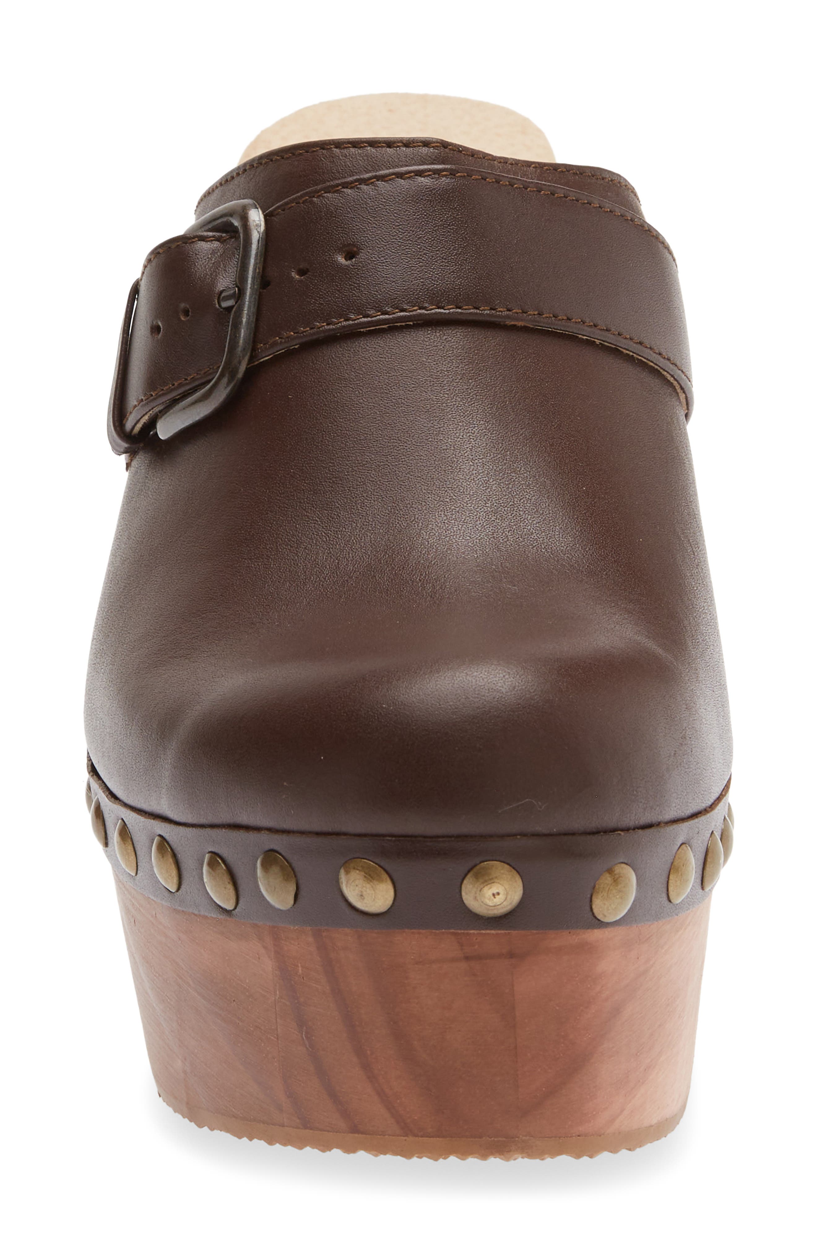 Platform Mule, Alternate, color, CHOCOLATE