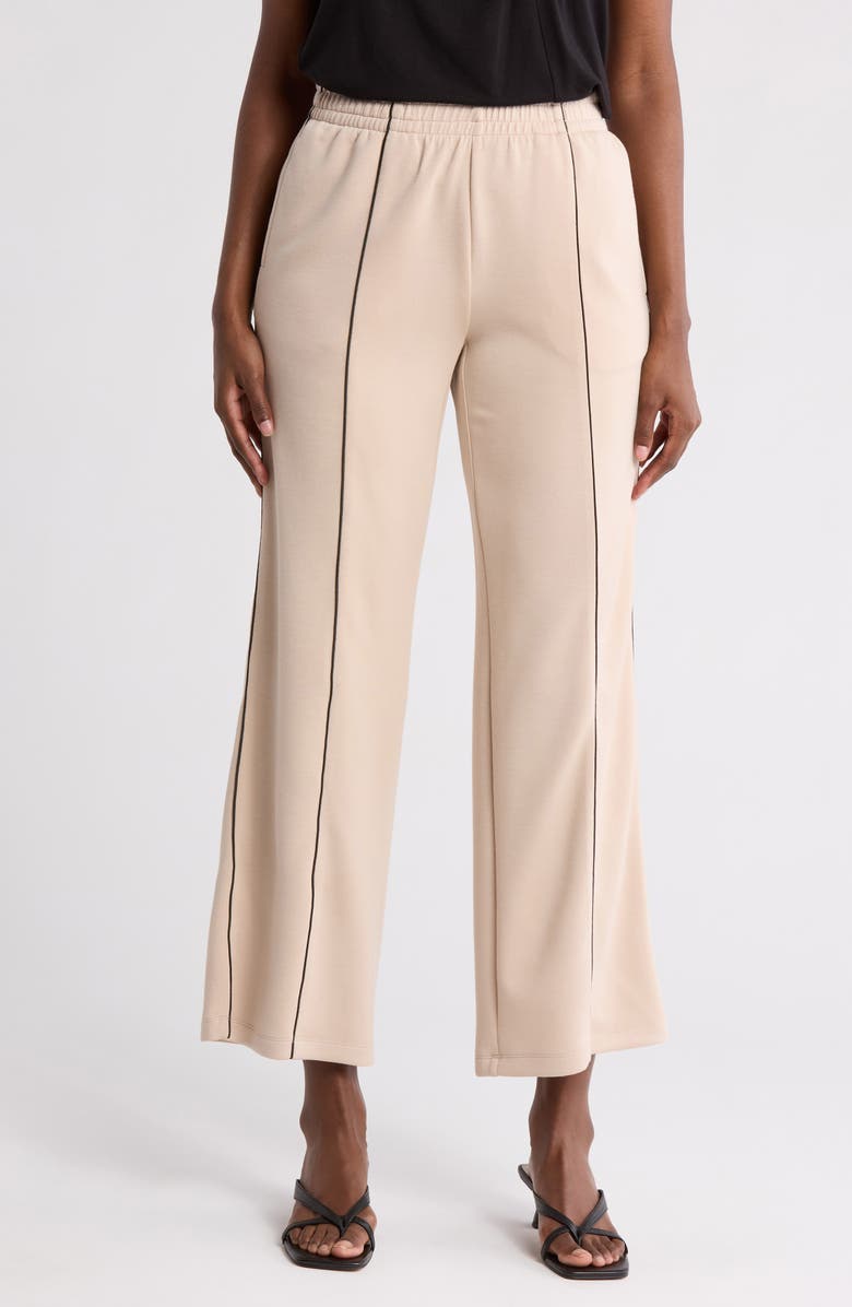 Front Stripe Scuba Knit Pants
