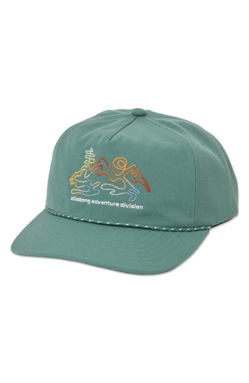 Billabong Adiv Logo Embroidered Baseball Cap In Metallic