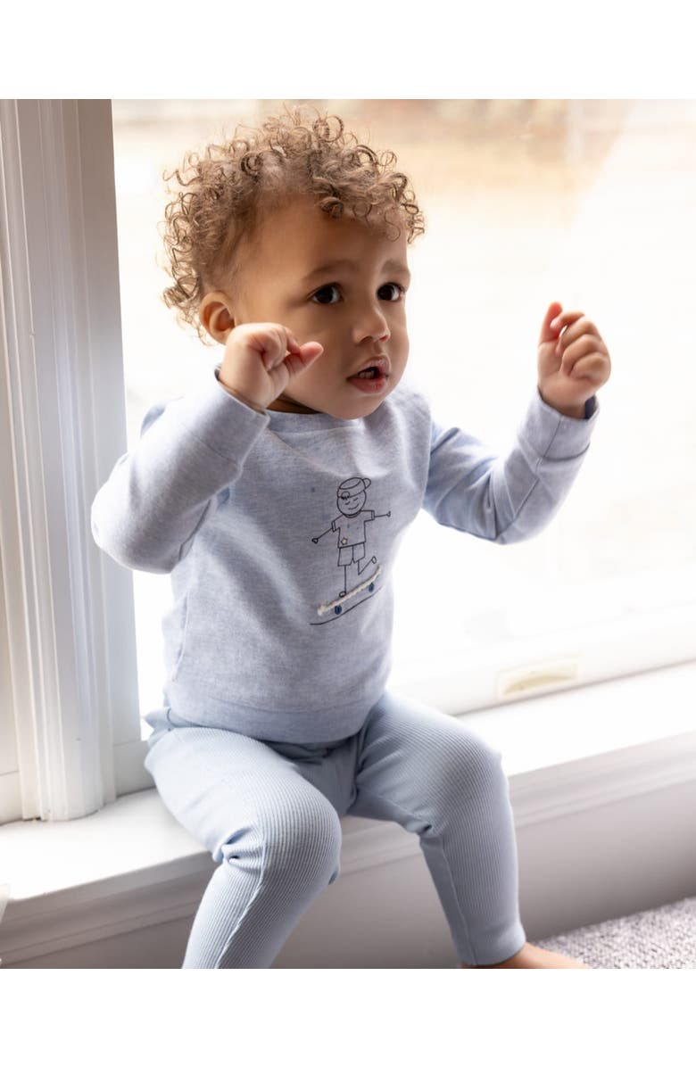 MiniMoi This Is How I Roll Cotton Rich Legging Set, Alternate, color, Cloud Blue