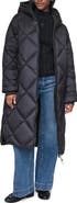 DKNY Diamond Quilted Maxi Puffer Jacket