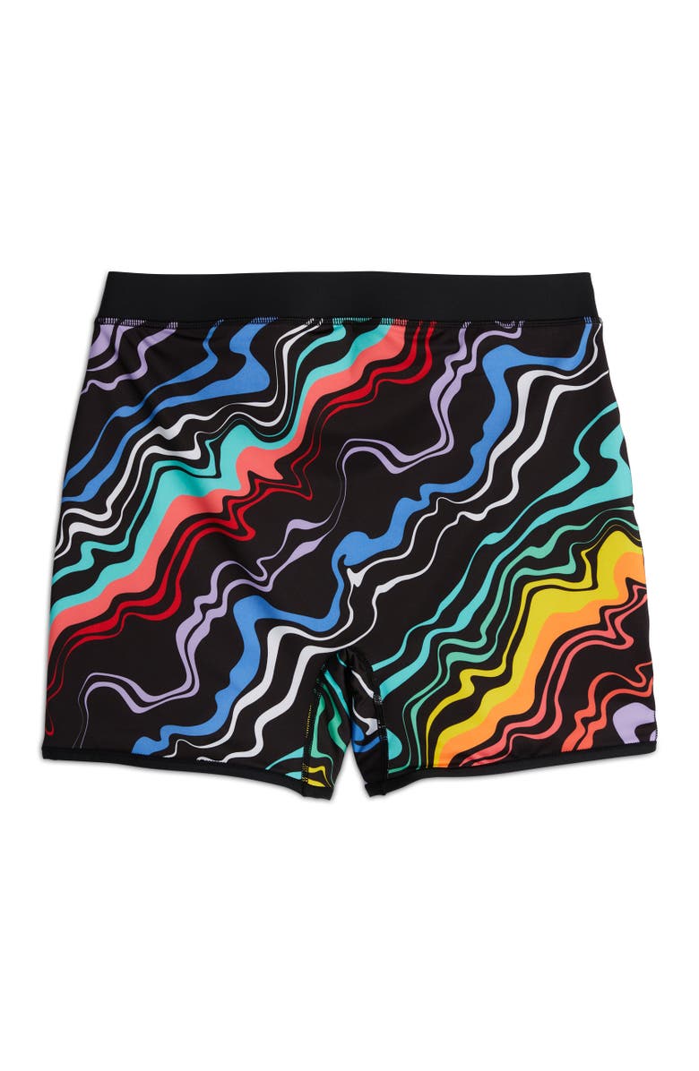 TomboyX 4.5-Inch Reversible Swim Shorts, Alternate, color, Making Waves