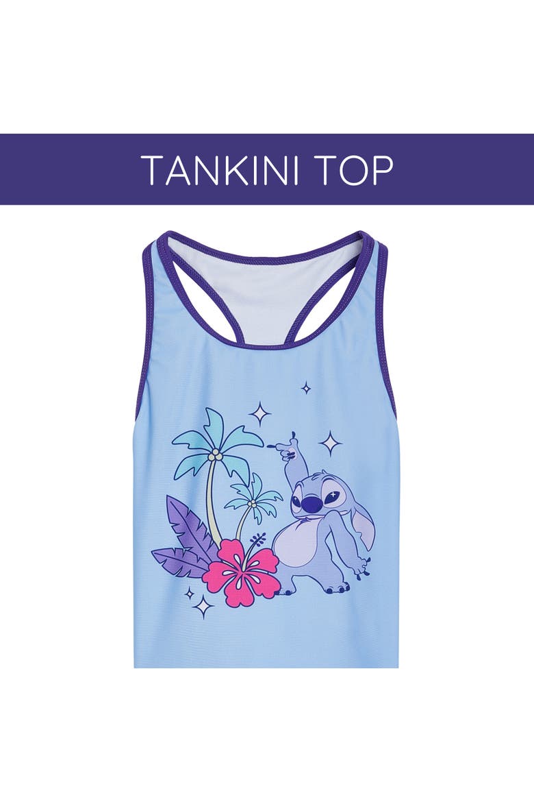 Lilo & Stitch Swimwear 2-Piece Tankini and Swim Shorts Set, Alternate, color, Stitch Angel Sky Blue