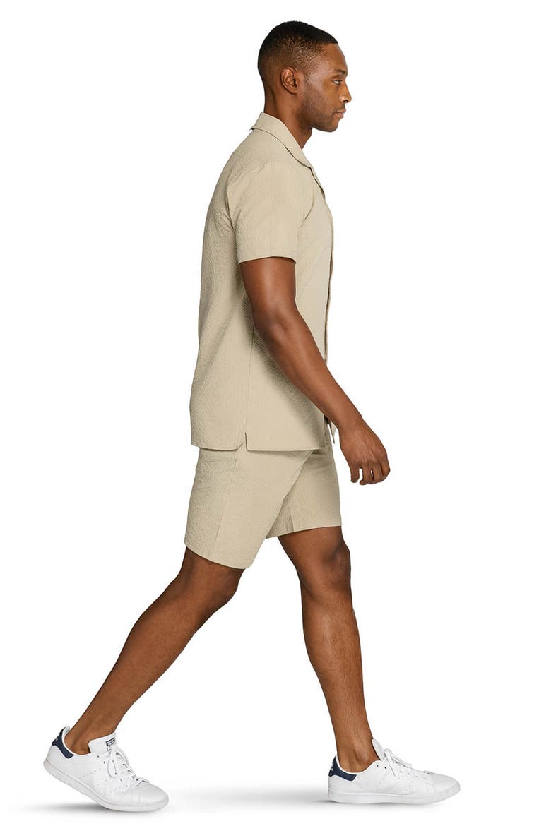 Seersucker Camp Shirt, Alternate, color, TAN