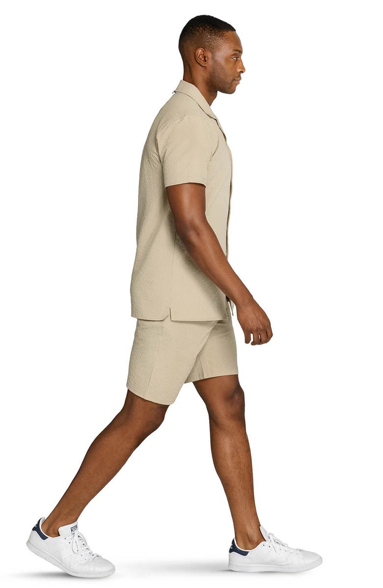 W.R.K Seersucker Camp Shirt, Alternate, color, Tan