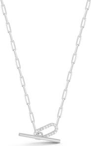 GLAZE JEWELRY Cubic Zirconia Toggle Pendant Necklace