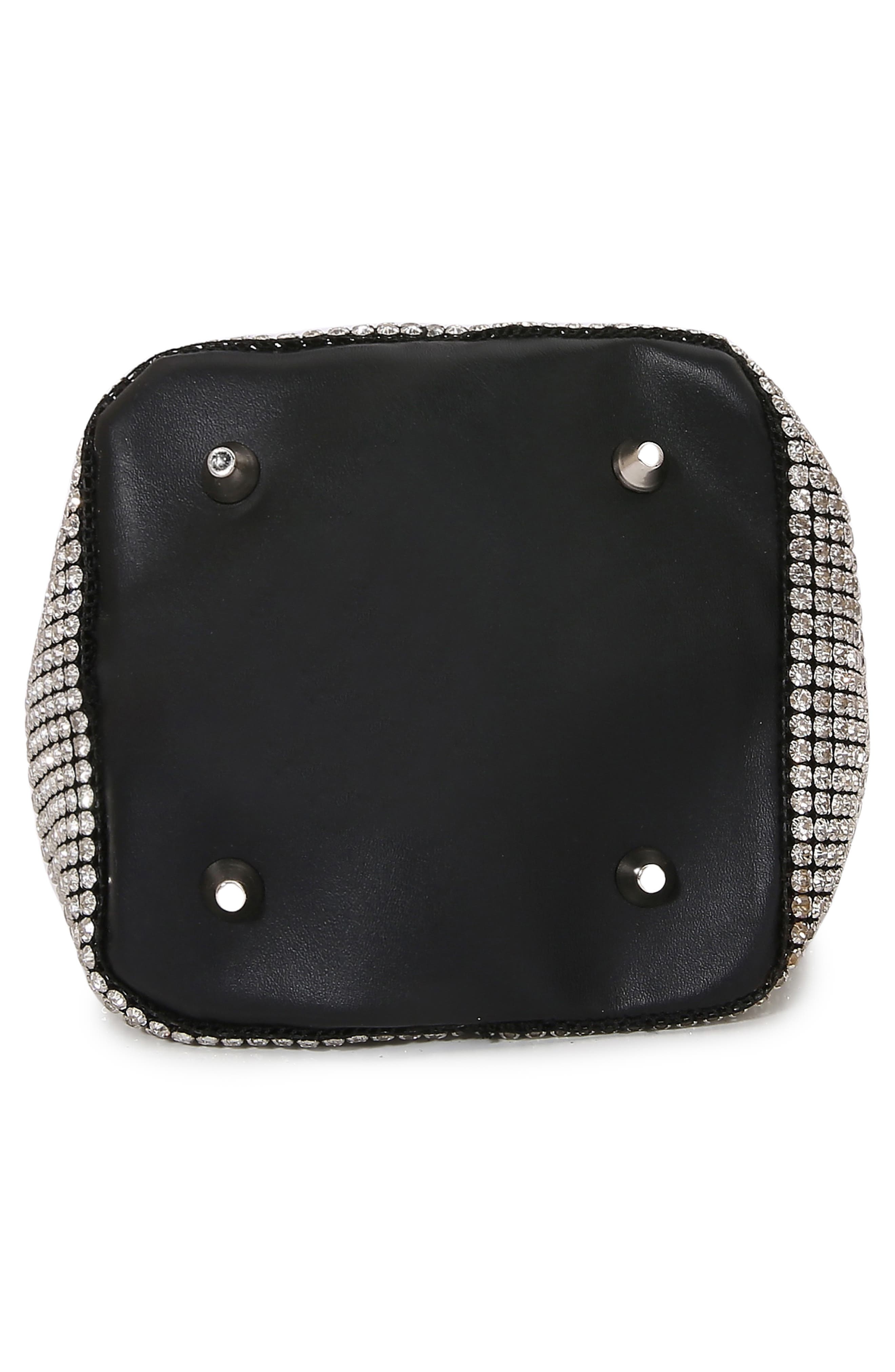 Crystal Bucket Bag, Alternate, color, SILVER