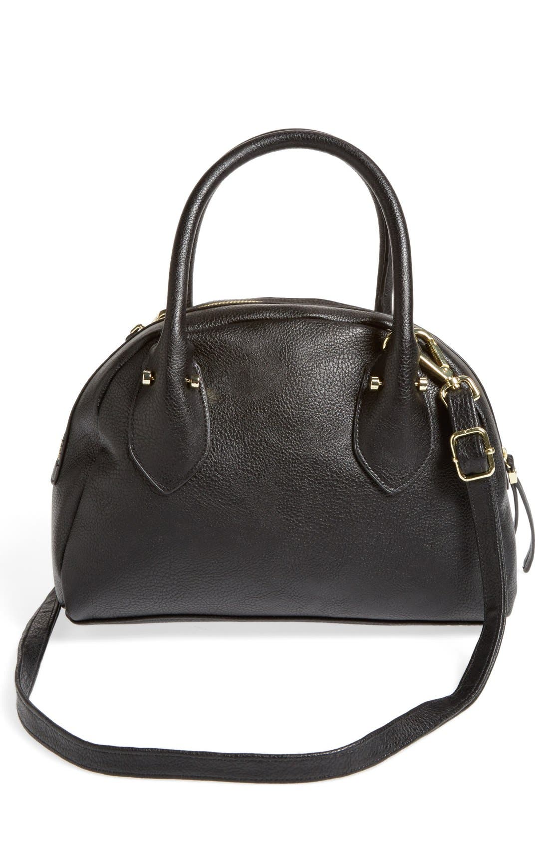 'Small Bella' Satchel, Alternate, color, BLACK