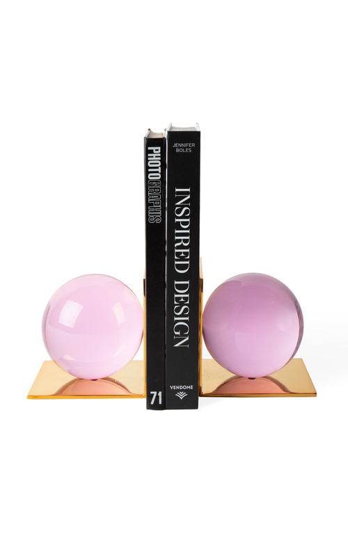 Jonathan Adler Globo Bookend Set In Pink