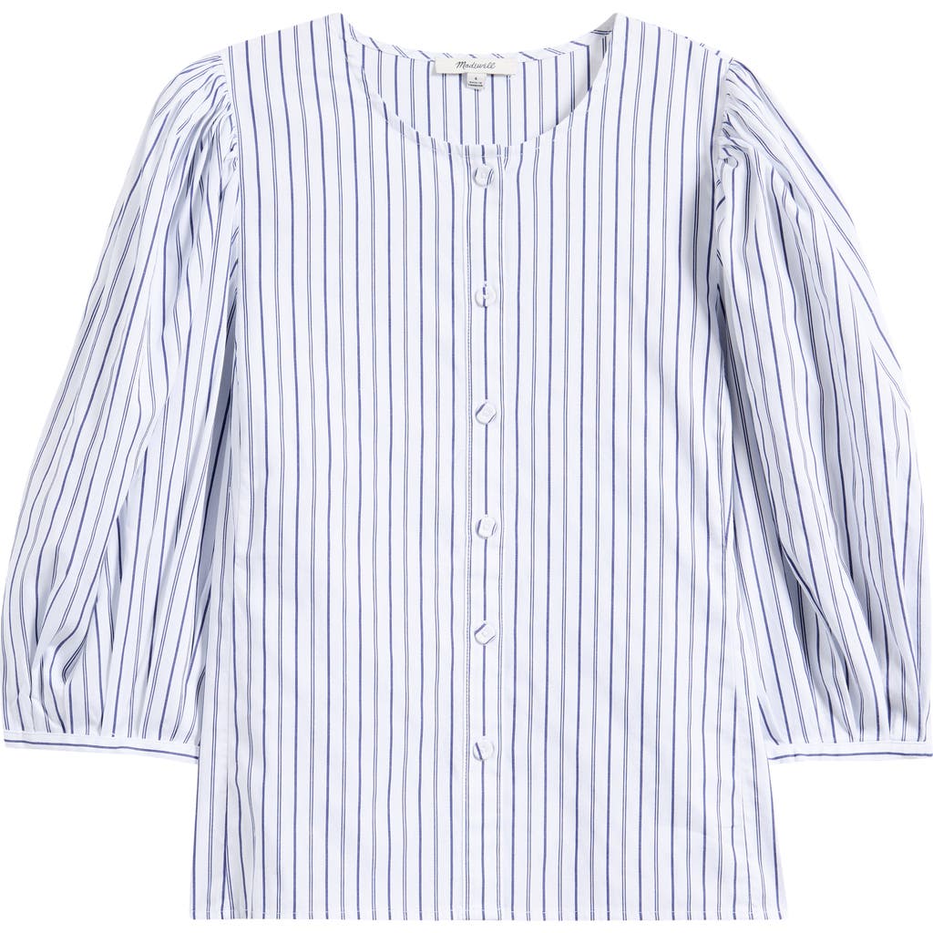MADEWELL MADEWELL PUFF-SLEEVE BUTTON-UP TOP