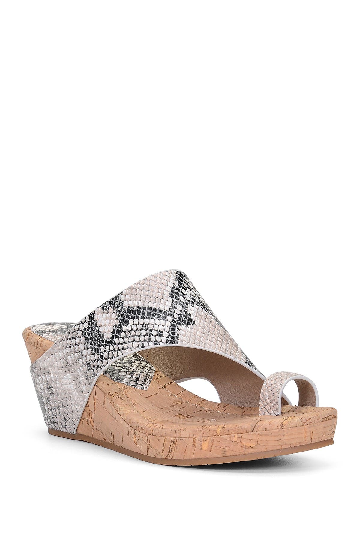 Donald Pliner Gyer Leather Python Print Wedge Sandal, Main, color, 