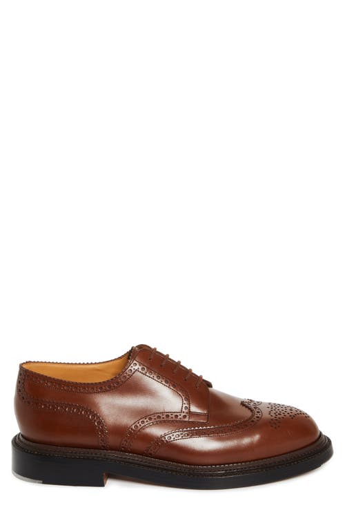 Jm Weston Triple Sole Wingtip Derby In Brown