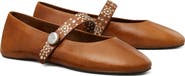 Tory Burch Romy Stud Leather Mary Jane Flat