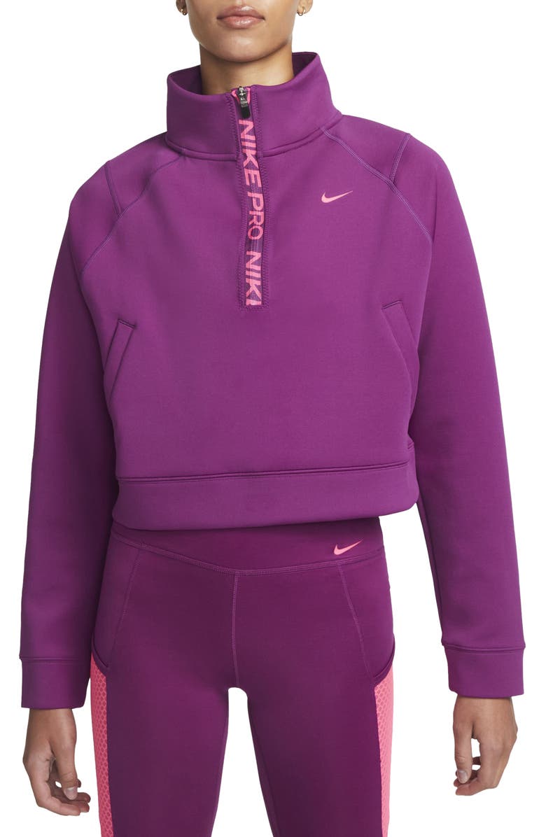 Nike Half Zip Pullover, Main, color, Viotech/ Hyper Pink