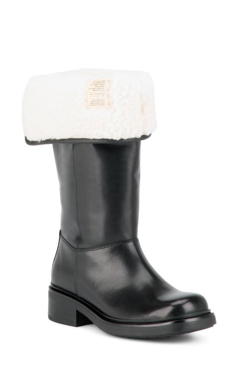 Karlie Faux Fur Lined Leather Boot