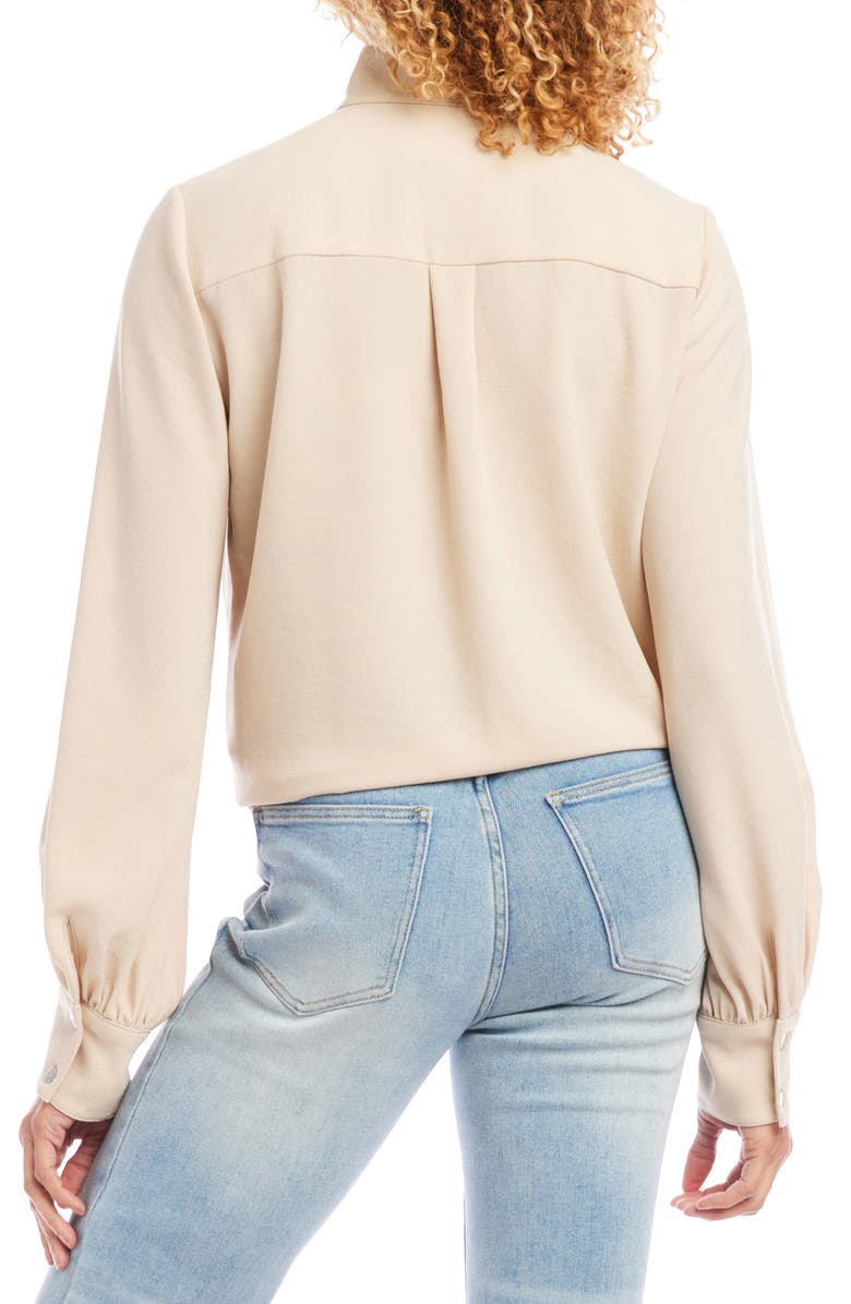 Karen Kane Tie Front Crepe Top, Alternate, color, 