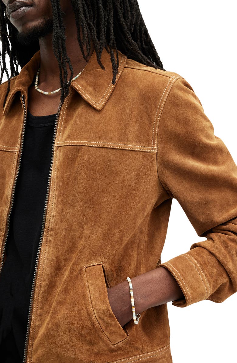 AllSaints Marquez Suede Jacket, Alternate, color, 