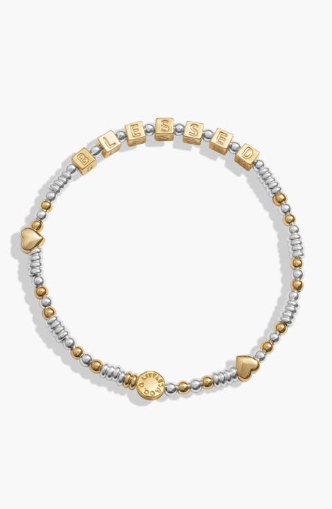 Happy Little Moments 'Birthday Blessings' Bracelet In Silver And Gold-Tone Plating