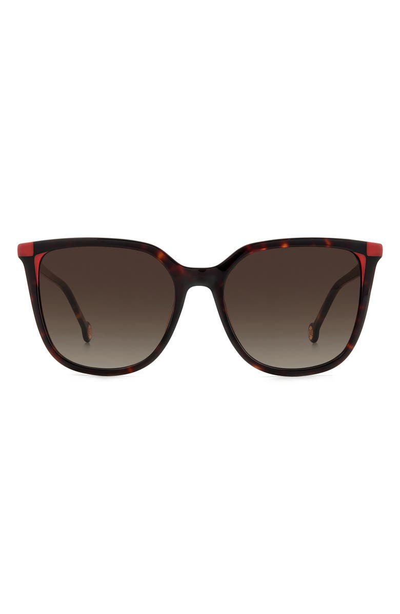 Carolina Herrera 54mm Square Sunglasses, Main, color, Havana Red