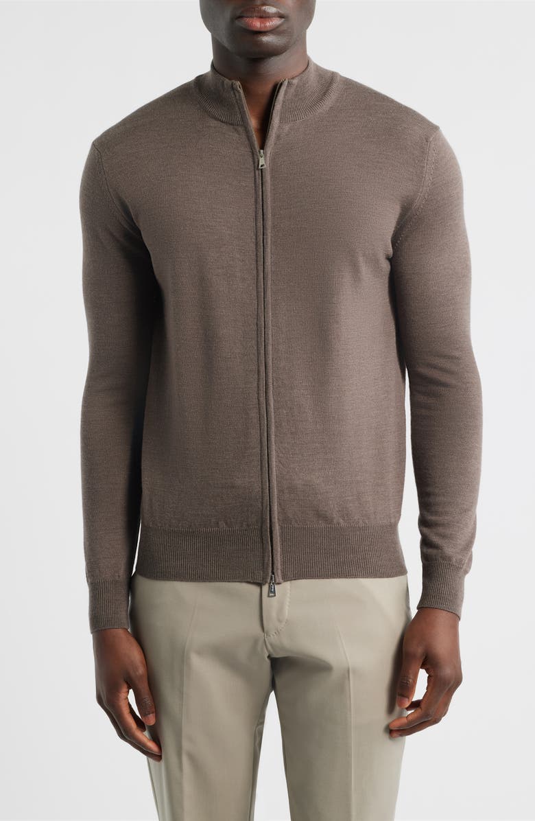 Aurélien Cashwool<sup>®</sup> Full Zip Sweater, Main, color, Ash Grey