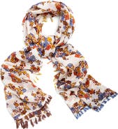 SAACHI Floral Wool Scarf