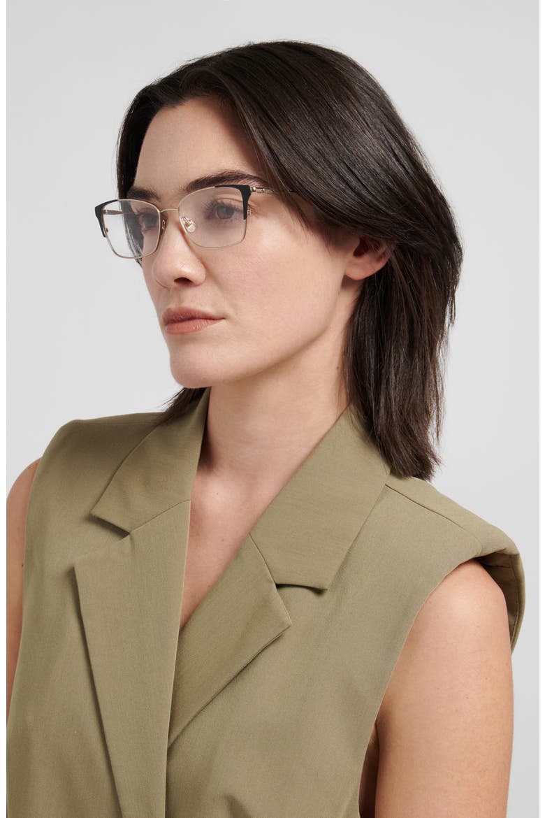 arla 52mm rectangular optical glasses, Alternate, color, BLACK
