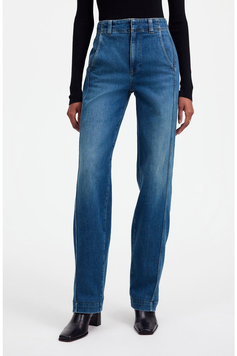 Tapered Seamed Jeans, Main, color, CALVERT WASH