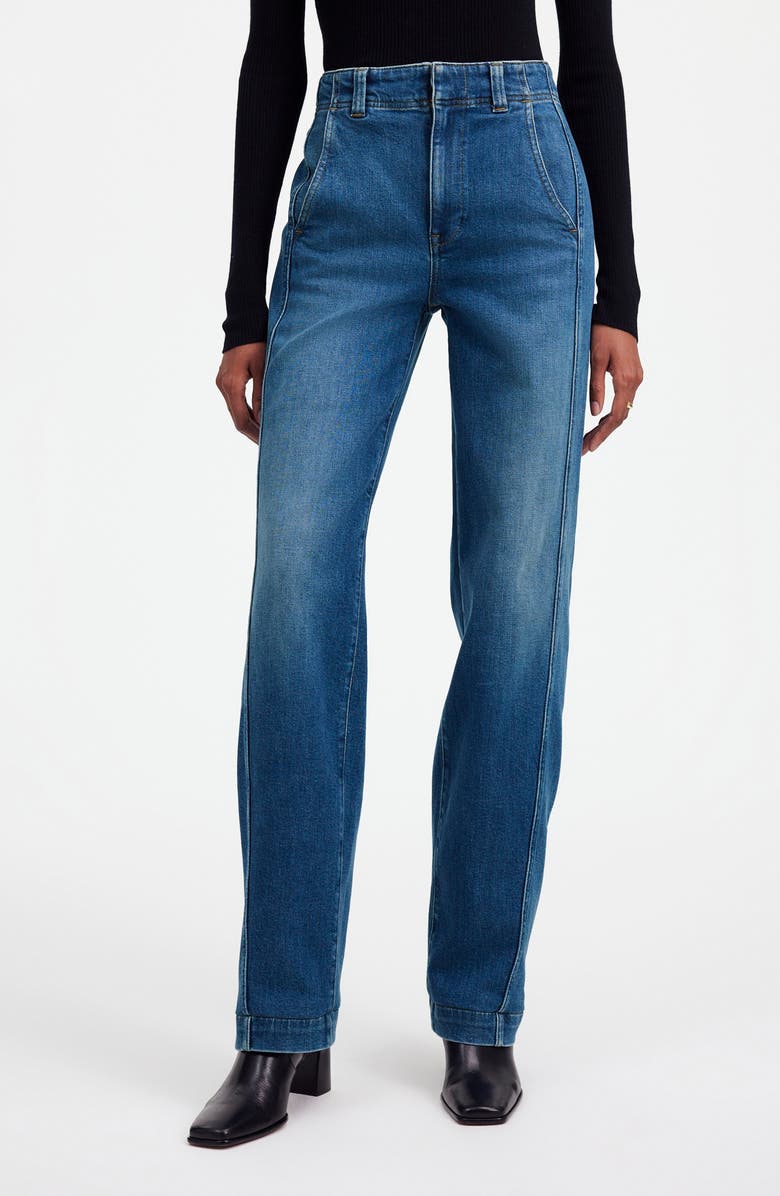 Madewell Tapered Seamed Jeans, Main, color, Calvert Wash
