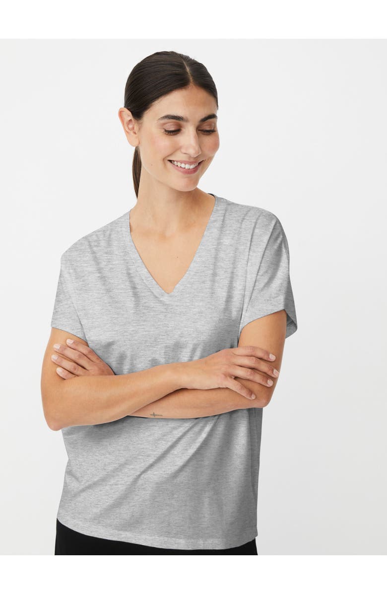 Masai Copenhagen MaBadu V-Neck Short Sleeve T-Shirt, Alternate, color, M. Grey Mel.