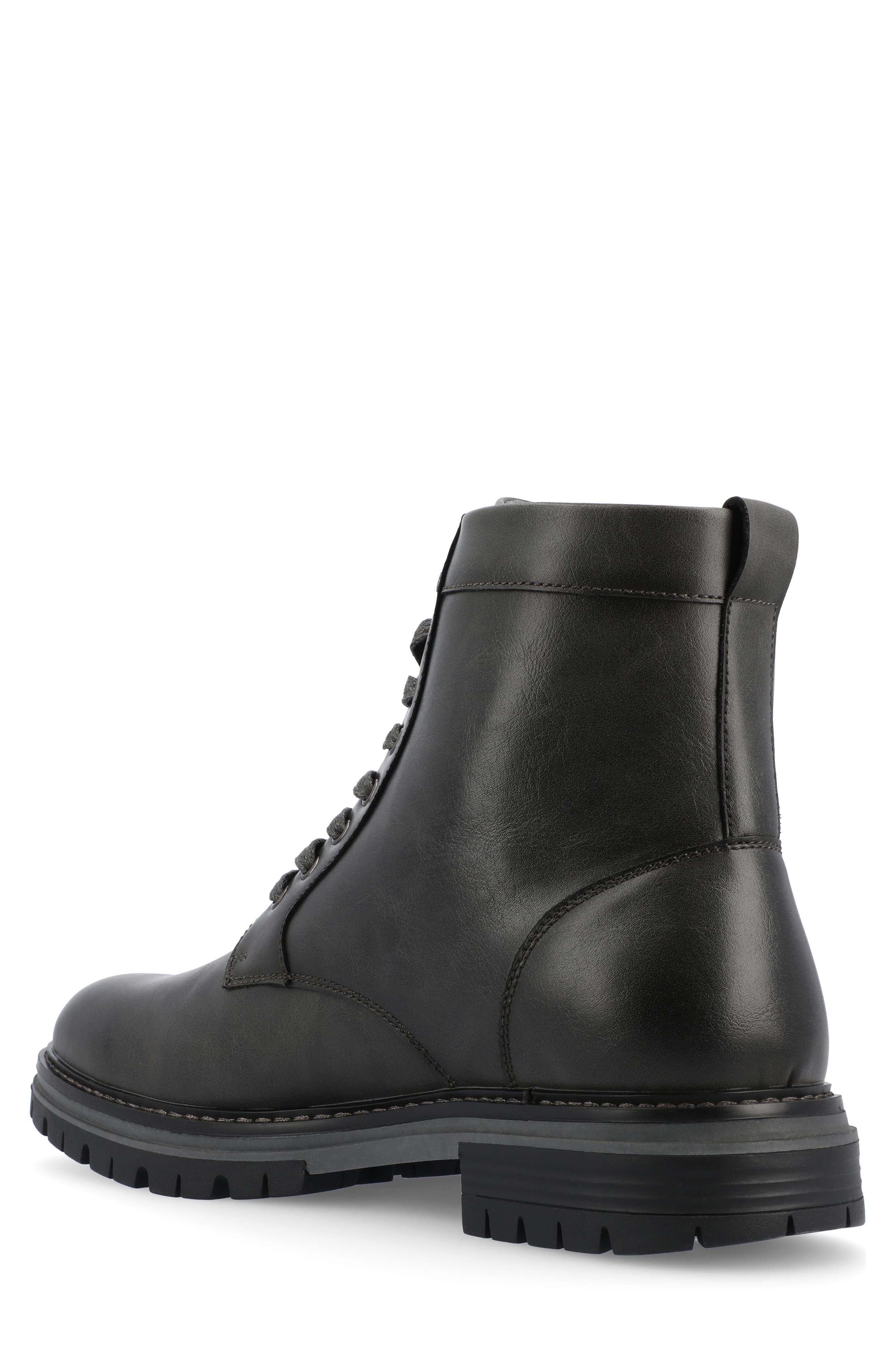 VANCE CO Denver Lug Sole Boot, Alternate, color, Charcoal