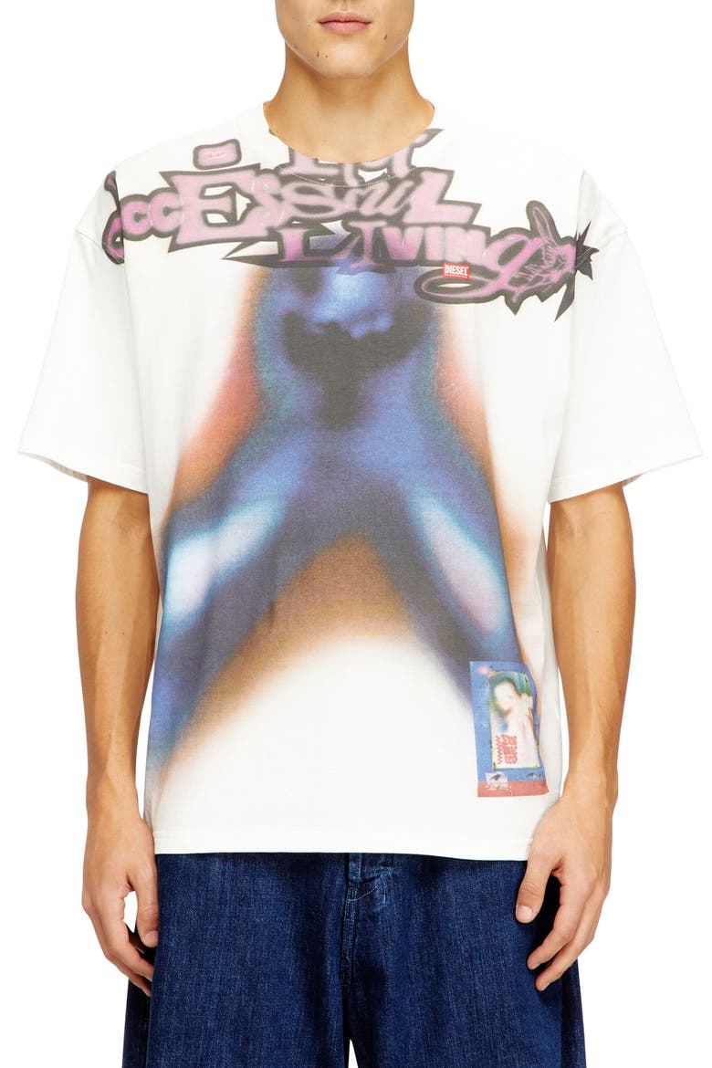 T-Boxt-V13 Oversize Graphic T-Shirt, Main, color, OFF/ WHITE