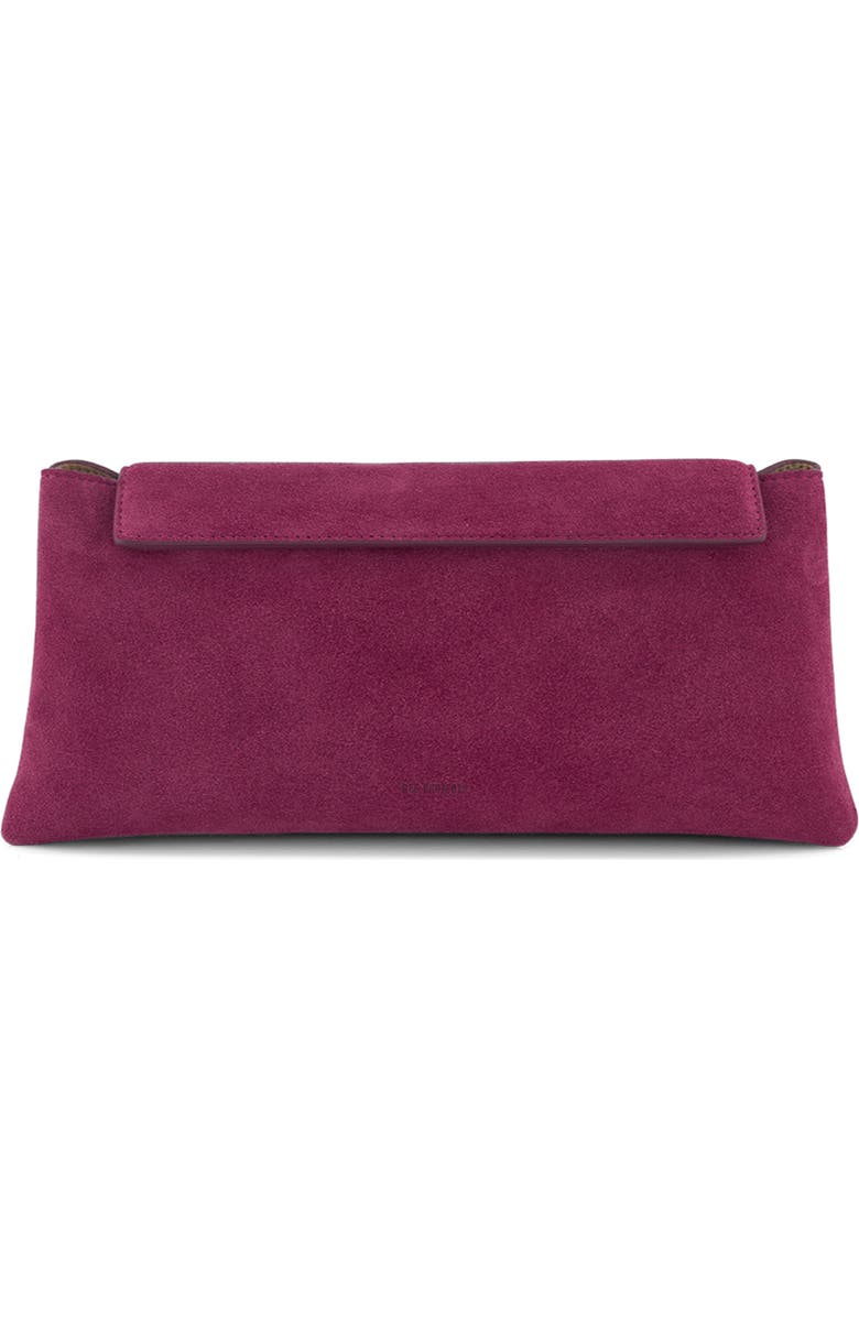Ree Projects Elieze Suede Clutch, Main, color, Cardinal