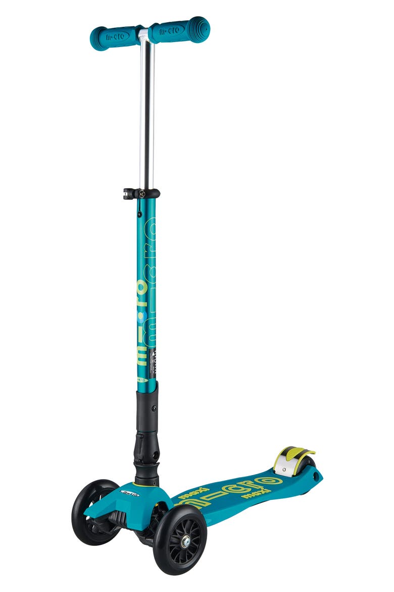 Maxi Deluxe Foldable Kick Scooter, Main, color, PETROL GREEN